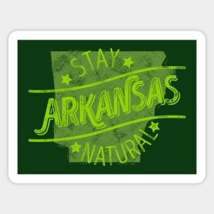 Arkansas - Stay Natural (Green) Sticker
